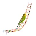 15-Step Bird Ladder Bridge,28.74 x 3.15 inch Raw Wood and Edible Dye