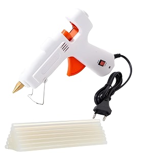 15 transparent glue sticks and 40w hot glue gun white adjustable constant temperature hot glue gun and fast preheating hot glue guns with leakproof technology for crafts amp diy projects ac100-240v