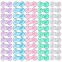 150 Pack Contact Lens Cases, Transparent Contact Cases Bulk in 5 colors, Cute Contact Lenses Case Leak-proof, Eye Contact Case for Home and Travel