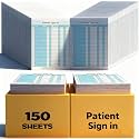 150 Pack Patient Sign in Sheets Carbonless, White and Blue