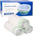 150 Pcs Bedside Commode Liners for Potty Chair Liners Disposable Adult