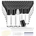 150 Pcs Glass Essential Oil Roller Bottles 10 ml, Clear