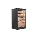 1500 Count Cigar Humidor Cabinet, 245L Large Electric Humidor with Heating and Cooling Temperature Control, Spanish Cedar Wood Drawers &amp; Shelves, Stainless Steel Frame