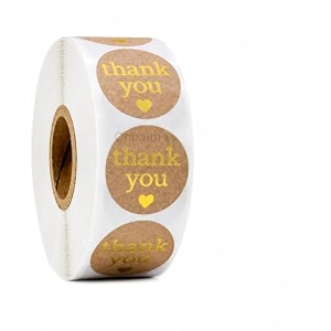 1500pcs Watercolor Thank You Stickers Round Thank