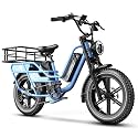 1500W Electric Bike for Adults,48V 20/25/60Ah Removable Battery Max Range 80Miles Ebike,20''×4" Fat Tire Electric Bike,Adult Electric Bicycles for Commute Beach Snow,E-Bike UL Certified