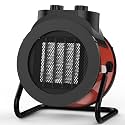 1500W Electric Space Heater with 90 Adjustable Angle, Overheat Protection, Heater for Garage, Office, Indoor Use