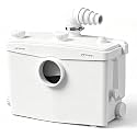 Macerator Pump 1500W with Grinding Blade Toilet Pump Utility Sink Pump Upflush to 32.8FT 2800GPH Macerating Toilet System with 5 Water Inlets 1 Outlets for Toilet Sink Shower Laundry Kitchen Basement