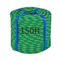 150Ft 1/2 Inch Heavy Duty Climbing Rope,Arborist Rope for Tree Pulling (Green)