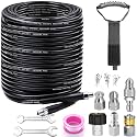 150FT Sewer Jetter Kit for Pressure Washer, 5800PSI Drain Cleaner Hose