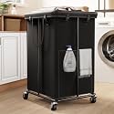 150L Large Laundry Hamper with Wheels, Rolling Laundry Basket