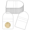 150Pcs 2.2 x 2 In Coin Sleeves Holders Single Pocket Coin Flips Protectors
