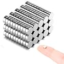 150pcs 5mmx2mm Magnets (Actual Size) - Tiny Mini Small Round Little Magnets for 3D Printing, Crafts, Office and Whiteboard - Come with a Storage Case