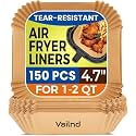Square 150PCS 4.7 Inch Air Fryer Liners Disposable for 1-2QT