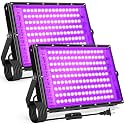 2 Pack 150W LED Black Light for Glow Party, Waterproof Blacklight Halloween