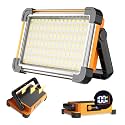 150W Solar Rechargeable Work Light, 180 LED 10000LM Portable Flood Light, IP65 Waterproof 3 Modes, with Stand, for Job Site Home Repair Camping Fishing Garage Workshop Emergency