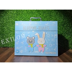128 pieces art set portable drawing painting art supplies gifts for kids girls boys teens adults 6-8-9-12 coloring art kit gift case crayons oil pastelscolored pencils watercolors case pink