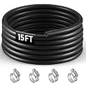 15FT 1/4" Heater Hose with 4 Clamps, EPDM Rubber Coolant Radiator Hose