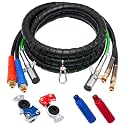 15FT 3 in 1 ABS & Power Air Line Hose with Glad Hands & Handles Grips