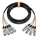 15ft 4 Channel Snake XLR Cable - Premium XLR Male to Female Snake Cable