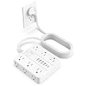 15FT Power Strip, AOFO Flat Plug Extension Cord with Multiple Outlets