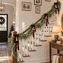 15FT Real Touch Artificial Cedar Garland for Christmas Decor