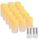 Outdoor Plastic flameless Candles with Remote Control and Timer,15PACK