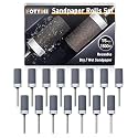 15Pcs 1500 Grit Sanding Drums Sandpaper Sticks Set for Dremel Rotary Tool with 1/8" Shank, Rotary Tool Accessories Suitable for Metal Rust Removal/Jade Polishing/Stone Grinding (1500 Grit)