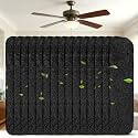 15Pcs Ceiling Fan Filters for Blades, Activated Coconut Shell Carbon Ceiling Fan Filters, Unscented Fan Blade Air Purifier Pads for Common Household Contaminants, Easily Sticks
