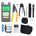 15PCS Fiber Optic Termination Tool Kit FTTH Fiber Optic Tool Kit Cold Connection Assembly with Optical Power Meter