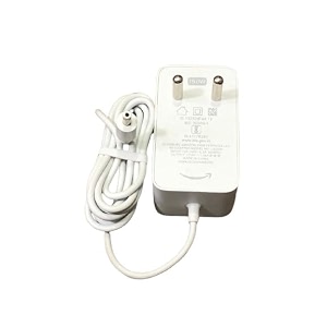 15w charger adapter 12v compatible for amazon alexa echo dot 3rd gen amp 4th gen echo spot power cord charger supply- 15w white