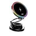 15W Fast Wireless Car Charger, Magnetic Dashboard Phone Holder, 360 Rotating Foldable Bracket, Compatible with MagSafe, Strong N52 Magnet &amp; Gel Suction for iPhone17/16/15 pro and Samsung (Black)
