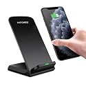 15W Fast Wireless Charger, Qi Certified Anti Slip Wireless Charging Stand Compatible i-Phone 16/15/15 Pro/15 Plus/15 Pro Max/14/14 Pro/13/12, for Galaxy S24/S23/S22/S21/S20 and Qi-Enabled Phones