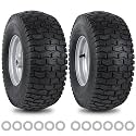 15x6.00-6nhs Lawn Mower Front Tire 4 Ply 15x6x6 Lawn Mower 570 Lbs Tire and Wheel with 3/4" Iron Bushing and 12 Spacers, Replacement for Garden Lawn Tractor Riding Lawn Mowers, 2 Pack