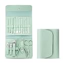 16 in 1 Manicure Pedicure Kit with Nail Cutter,Ear Pick,Scissors,Tweezers Knife,Eyebrow Utility Tools with Leather Travel Case,Manicure Pedicure Grooming Kit for Women (Standerd)