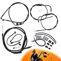 12" Ape Hanger Cables Kit for 2014-2024 ABS Sportster Iron XL