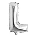 16" inch Single Silver Alphabet Letter number Balloons Aluminum Hanging Foil Film Balloon Wedding Birthday party decoration banner Air Mylar Balloons (16 inch Silver L)