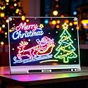 16" Rechargeable Led Drawing Board for Kids, 9-Color Neon Glow Drawing Tablet, Light Up Acrylic Dry Erase Board, Lumiboard Built-in Stand, Gift Toys for Kids/Girls, 8 Markers &amp; Tracing Book
