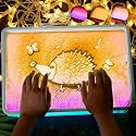 16" Sand Painting Light Box, Portable Light Up Sensory Table for Kids & Adults, 3 Color Modes & 10 Levels, Durable Sand Drawing Table for Autism Therapy, Tracing, Meditation & Classroom (Blue)