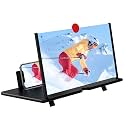 16" Screen Magnifier,3D HD Mobile Phone Magnifier Projector Screen Enlarger for Movies, Videos, and Gaming,Foldable Cell Phone Stand with Screen Amplifier,Gifts for Mom Dad(Black, 16inch)