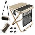 16" Tall Folding Backpack Stool, Lightweight Portable Camping Stool