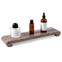 16"x4" Natural Marble Tray Pedestal Stand, Bathroom Counter Stone Trays