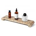16"x4" Natural Marble Tray Pedestal Stand, Bathroom Counter Stone Trays
