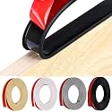U-Shape Edge Banding, HeiPen 16.4ft Self Adhesive Rubber Edge Trim, Fit 11-12mm Edge, TPE Flexible Furniture Edge Protector for Wood Veneer Cabinet Repair Furniture Restoration (Black, 12mm*16.4ft)