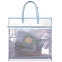 16.5 Inch Sew Project Bag Sew Quilting Storage Bags with Zipper Portable Embroidery Craft Organizer Storage Bag Mesh Vinyl Zipper Pouch for Art and Wearable Craft