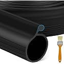 16.5FT Garage Door Bottom Seal Rubber 0.35" Big P Bulb Bottom Garage Weather Stripping for Single Channel, Flexible Weatherproof Replacement Strip Seal Fits 16.5FT Wide (16.5FT, Black)