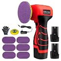 Cordless Electric Sander with 36PCS Sandpapers, 3500 RPM, 2x2000mAh Batteries, Lightweight &amp; Compact Design for Wood, Metal, Paint Removal, and DIY Projects