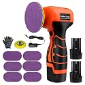 Cordless Electric Sander with 36PCS Sandpapers, 3500 RPM, 2Pcs 2000mAh Batteries, Lightweight & Compact Design for Wood, Metal, Paint Removal, and DIY Projects