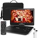 16.9" Portable DVD Player with Headphones,14.1" HD Swivel Screen with Extra Carrying Bag,Support AV-in/Out and Multiple Disc Formats,High Volume Speaker,Black,[Not Support Blu-Ray]