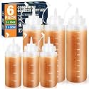 16&32 oz Condiment Bottles, Squeeze Bottles for Sauces, Ketchup Dispenser
