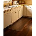 【16 Anti-Slip Stickers Included】 2'×4' Clear Plastic Floor Runner, Waterproof Clear Carpet Runner, Wipeable Vinyl Runners, Non Slip Floor Runners for Kitchen, Outdoor, Easy Clean Rug Protector Mat